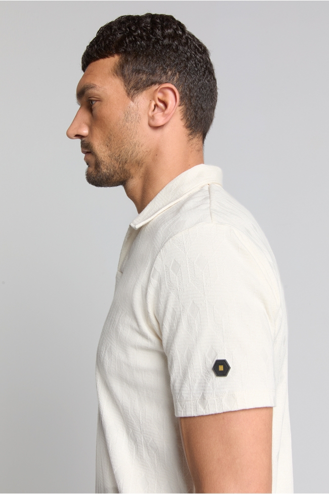 JACQUARD POLOSHIRT 28380453 011 OFF WHITE